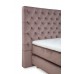 PAT BOXSPRING COMO, CATIFEA ANTI-PATA, TAPITERIE CHESTERFIELD, INALTIME CAPAT PAT 140 CM, SALTEA INCLUSA, TOPPER INCLUS, LONG HEADBOARD